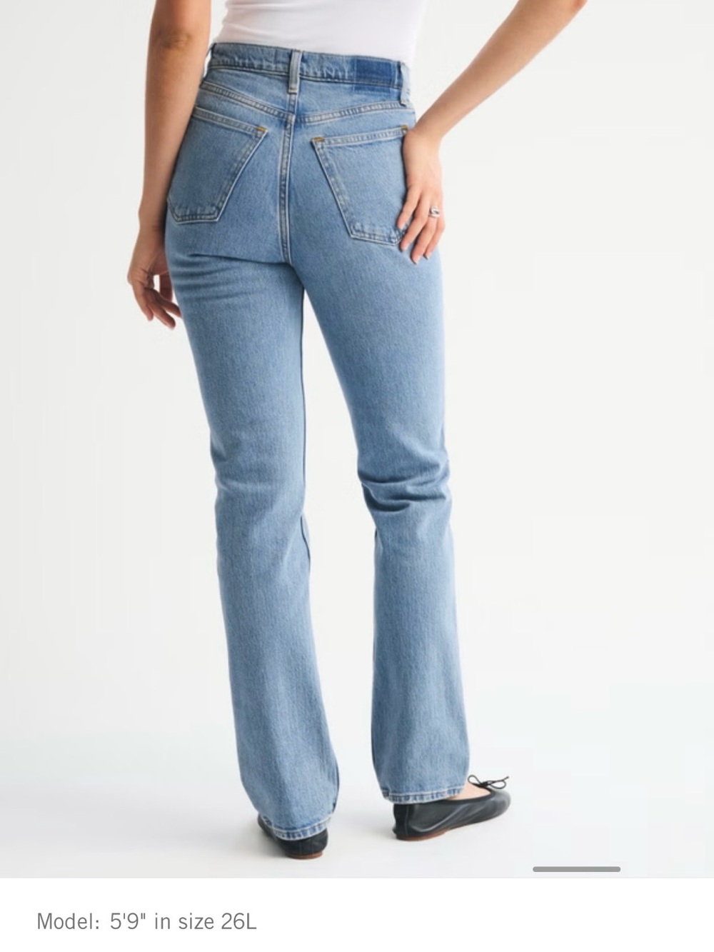 Abercrombie & Fitch Light Blue High-Rise Straight Jeans